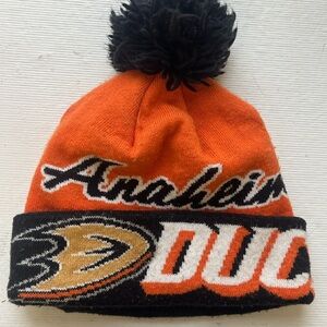 Anaheim Ducks Orange and Black Beanie